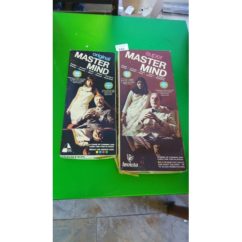 340 - Set of two vintage Master Mind board games by Invicta. Includes 