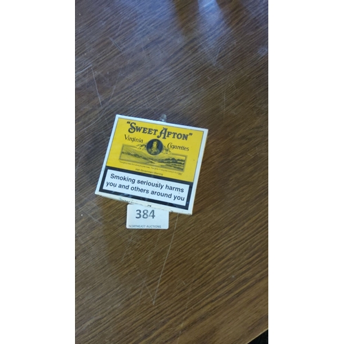 384 - Vintage-style packaging Sweet Afton Virginia Cigarettes pack with health warning label.(unopened 20 ... 