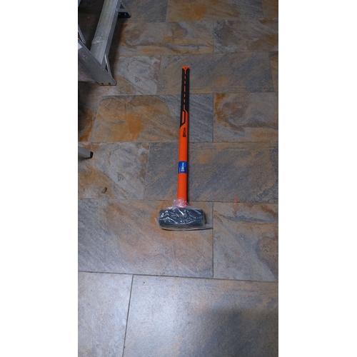 468 - Heavy-duty rubber sledge with an orange handle, designed for robust applications.