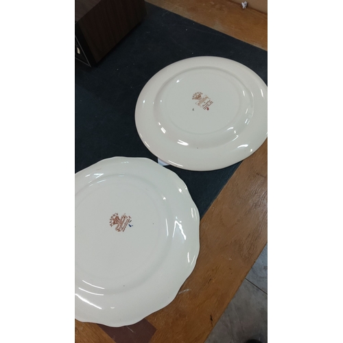 57 - Mason's Ironstone China plates, vibrant floral patterns, from the mid-20th century. Elegant design w... 