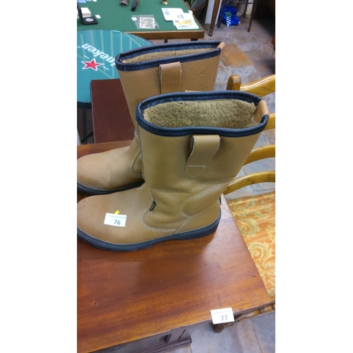 76 - Pair of Sterling Pull up Boots (size 43)