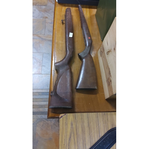 117 - Two vintage rifle stocks from the mid-20th century