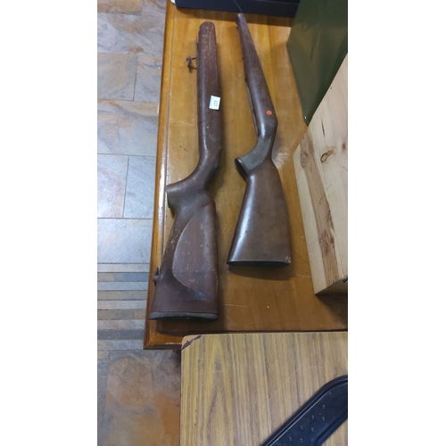 117 - Two vintage rifle stocks from the mid-20th century