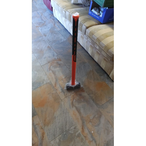 153 - Sledgehammer with bright orange fiberglass handle and factory-sealed head.