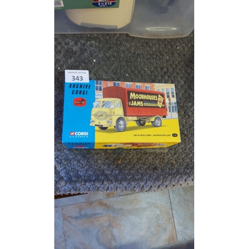 343 - Corgi Classics Archive Model ERF KV Box Lorry features 