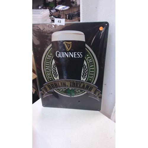 43 - Guinness Tin Sign (12