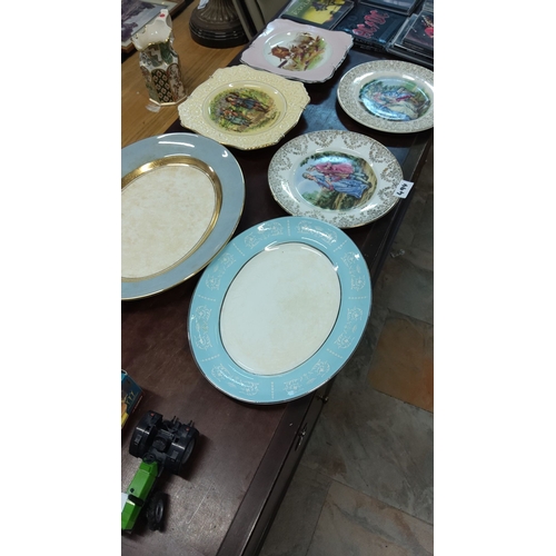 494 - Assorted decorative porcelain plates including 2 Arklow,2 Royal Winton & 2 Staffordshire