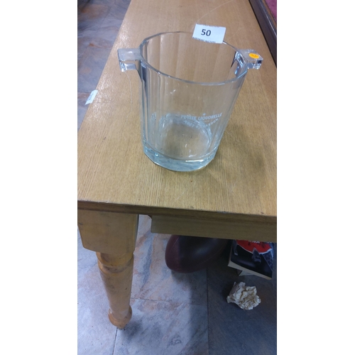 50 - Clear glass champagne bucket