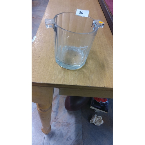 50 - Clear glass champagne bucket