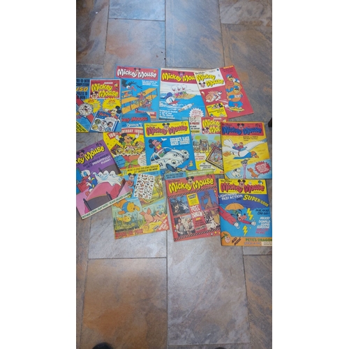 85 - 12 issues of vintage Walt Disney's *Mickey Mouse* Comic Collection from 1970s