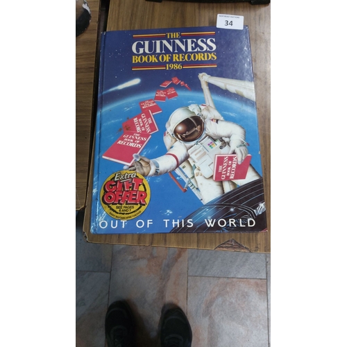 34 - 1986 *Guinness Book of Records*, hardcover edition. Vibrant 