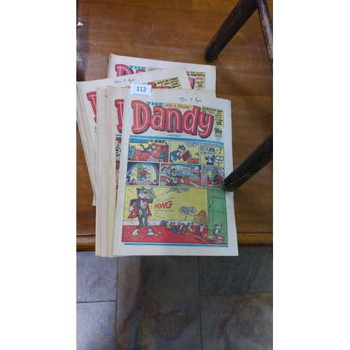 112 - Collection of vintage *The Dandy* comics from the mid-20th century. Features iconic characters and v... 