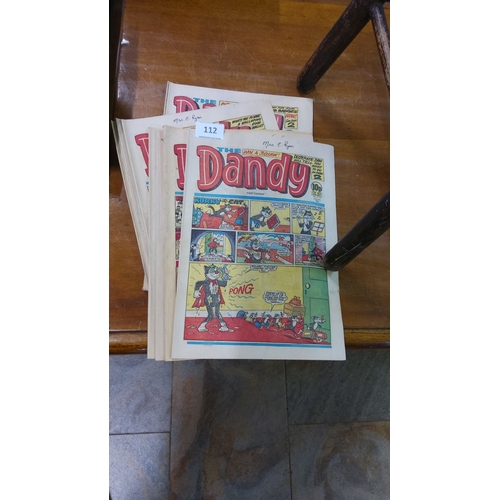 112 - Collection of vintage *The Dandy* comics from the mid-20th century. Features iconic characters and v... 