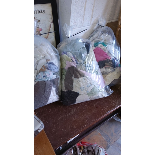 328 - 3 large bags of good quality rags