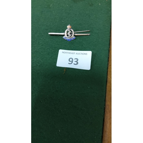 93 - Royal Navy Harbour Patrol tie clip featuring an enamel and metal insignia.