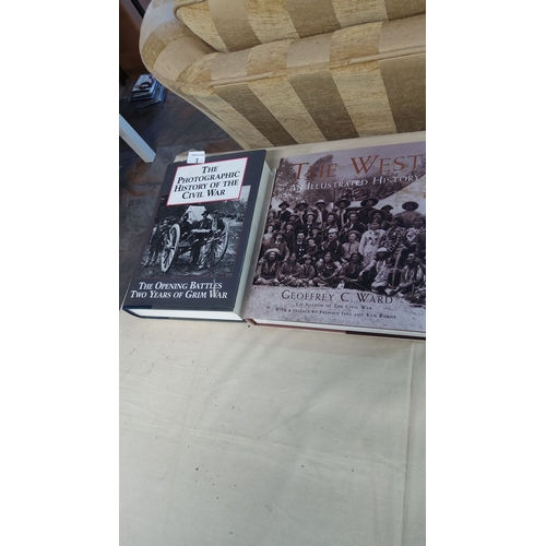 1 - Lot of two history books: *The Photographic History of the Civil War* and *The West: An Illustrated ... 