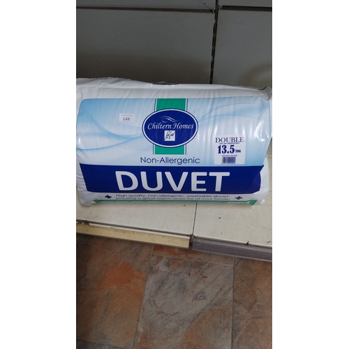 148 - Chiltern Homes double duvet, 13.5 TOG, non-allergenic and washable. Brand new in original packaging.