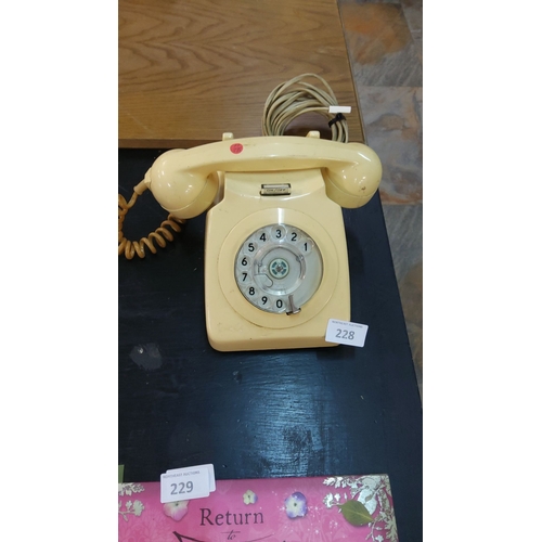 228 - Vintage rotary dial telephone, circa 1970s.