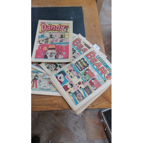 247 - Vintage Beano and Dandy comic book lot, featuring classic British humor and iconic characters.(12)