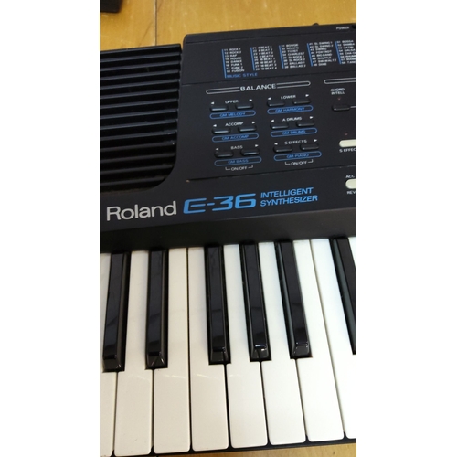 351 - Roland E-36 Intelligent Synthesizer, a vintage 1990s keyboard with accompaniment features and expres... 