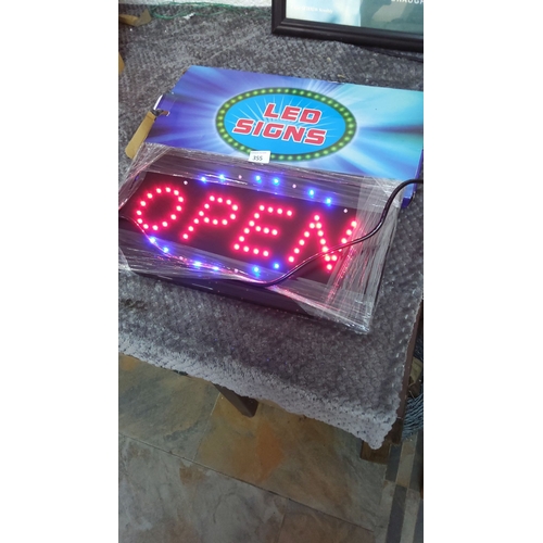 355 - New LED light sign.New in packaging.(pwo)