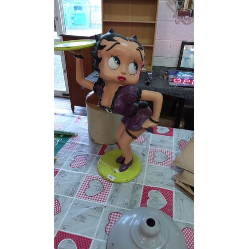 364 - Fiberglass Betty Boop, vibrantly hand-painted. A retro diner display piece with vintage charm.(sligh... 