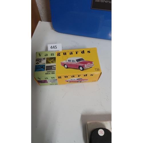 445 - Vanguards 1:43 scale die-cast model of a Hillman Minx IIIA, in original box.