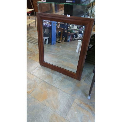 449 - Vintage wooden-framed wall mirror. Classic rectangular design. A timeless piece with elegant simplic... 