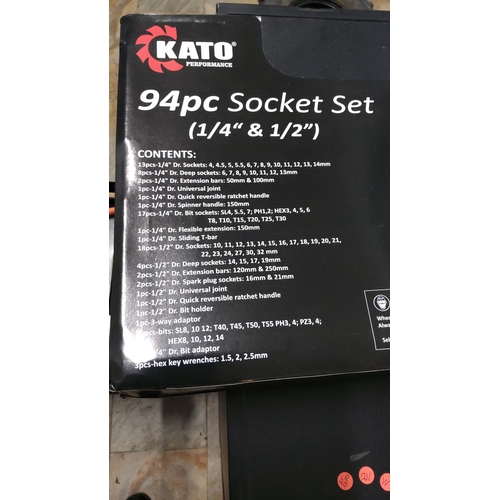 489 - KATO 94-piece socket set, including 1/4