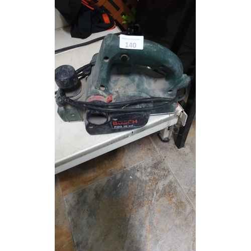 140 - Bosch PHO 16-82 electric planer. Made in Switzerland. 120V, 2.5A, 380W.