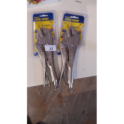 22 - Pair of new Irwin Vise-Grip 10