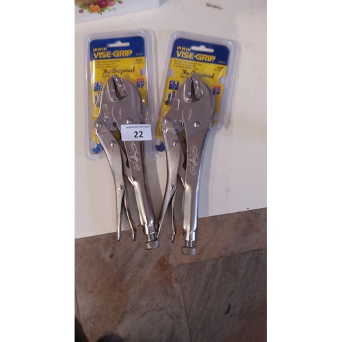 22 - Pair of new Irwin Vise-Grip 10