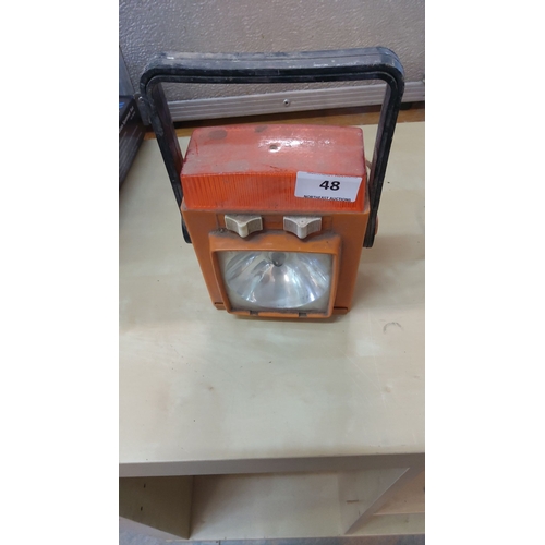 48 - Vintage Ever Ready Motormate II portable lantern features a sturdy plastic body with dual control kn... 