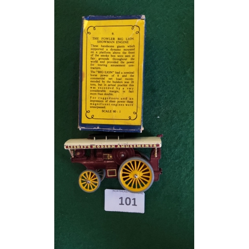 101 - Lesney “Models of Yesteryear” Y-9 Fowler “Big Lion” Showman’s Engine die-cast model, maroon with yel... 