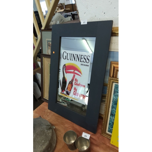 87 - Guinness modern advertising mirror featuring the toucan and 