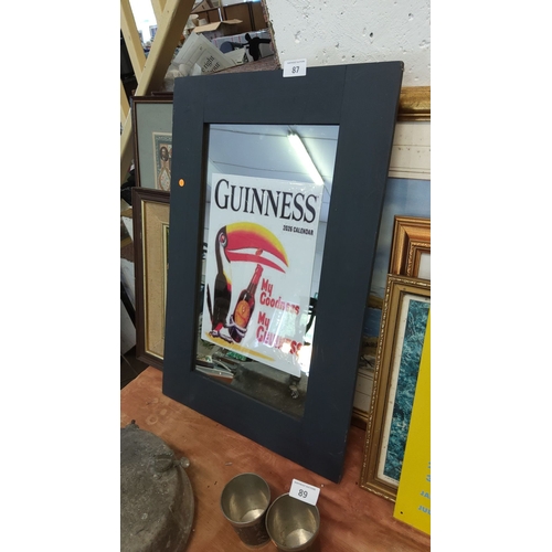 87 - Guinness modern advertising mirror featuring the toucan and 
