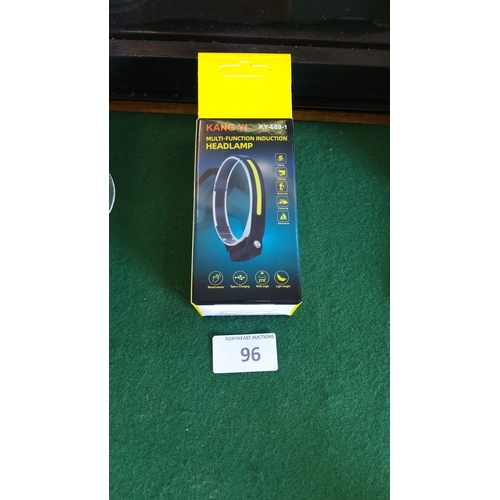 96 - Boxed LED headlamp with motion-sensor induction