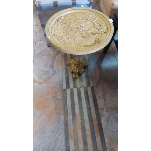 Neo-classical style occasional side table, cast composite resin ...