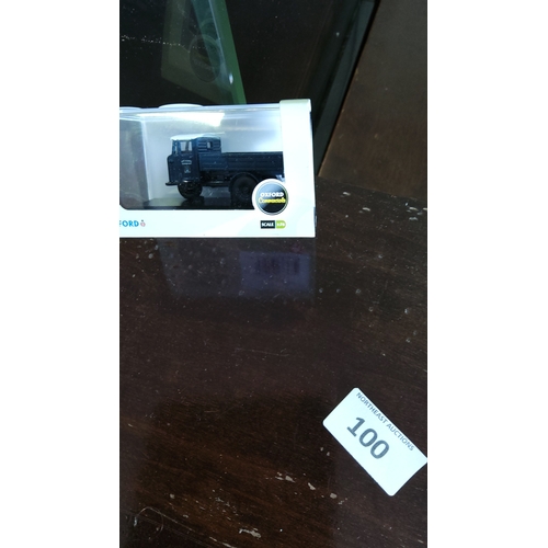 100 - Boxed 1:76 scale die-cast model lorry by Oxford Diecast, ‘Oxford Commercials’ series, dark blue flat... 
