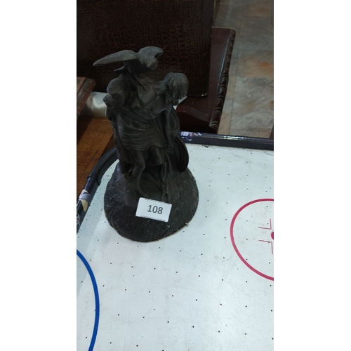 108 - Genesis Fine Arts cold-cast bronze style figure of the Irish mythic hero Cúchulainn, model R24, hand... 