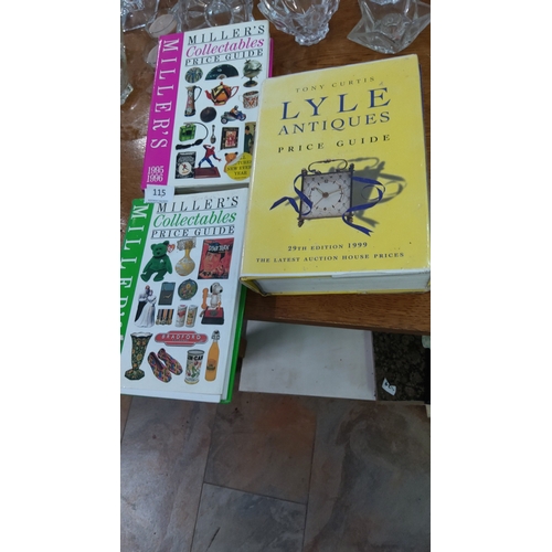 115 - Three reference volumes comprising Miller's Collectables Price Guides 1995-1996 and 2000-2001, toget... 