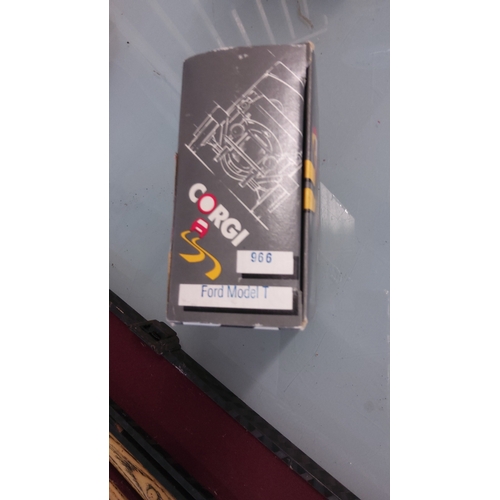 64 - Limited edition Corgi Classics diecast Ford Model T delivery van, blue Trafford Park Manchester live... 