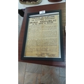 Framed print of the 1916 Easter Rising proclamation “Poblacht na ...