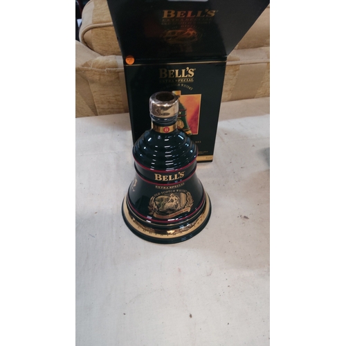 30 - Bell-shaped porcelain decanter of Bell’s Extra Special Old Scotch Whisky(unopened), Christmas Decant... 