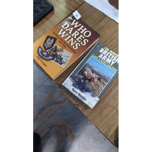 37 - Pair of British military history hardbacks: Tony Geraghty, 