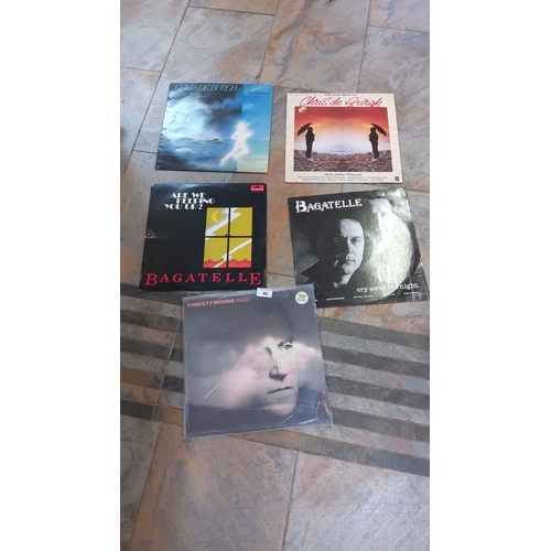 46 - Set of 5 12-inch vinyl LPs comprising Chris de Burgh “The Getaway” and “The Very Best of…”, Bagatell... 