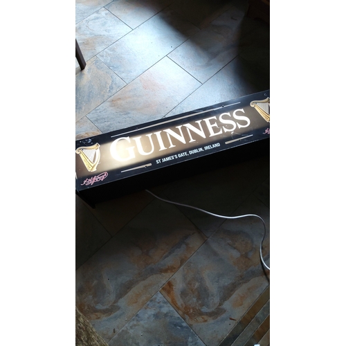 Guinness illuminated pub advertising sign, rectangular back-lit panel ...