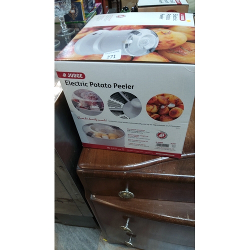 271 - Judge model JEA67 boxed electric potato peeler with 1 kg capacity and stainless-steel blades.
