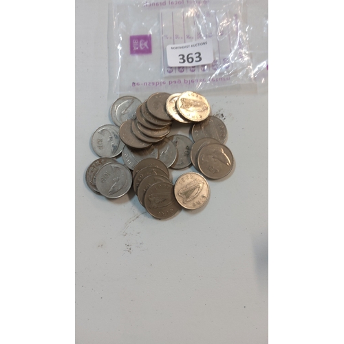 363 - Group of Irish Republic cupro-nickel ten-pence coins, harp obverse and leaping salmon reverse, assor... 