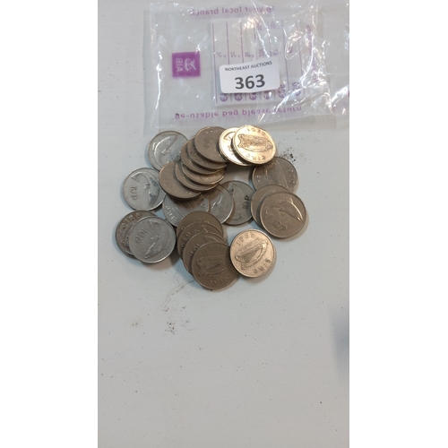 363 - Group of Irish Republic cupro-nickel ten-pence coins, harp obverse and leaping salmon reverse, assor... 